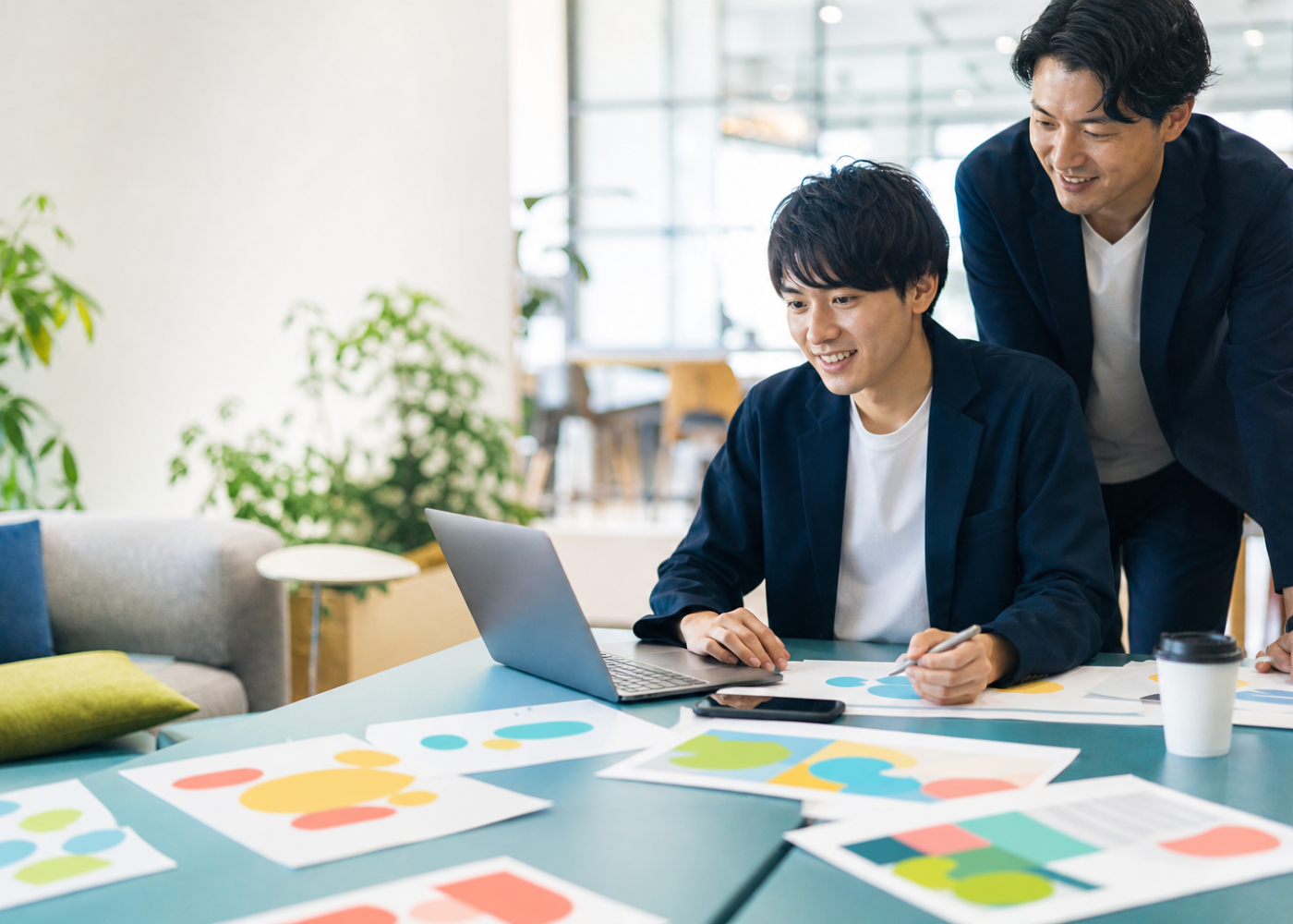 キャリア相談を受けながら前向きに準備する様子